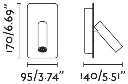 FARO 62116 - LED Nástenné bodové svietidlo SUAU LED/3W/230V USB čierna