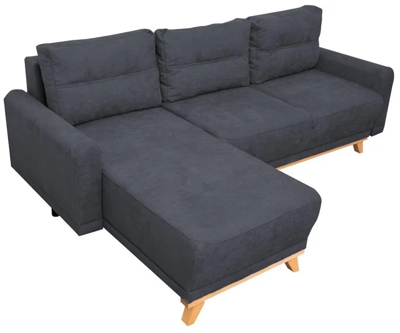 Tmavosivá rohová sedacia súprava ORANGE Varianta: Ľavý roh