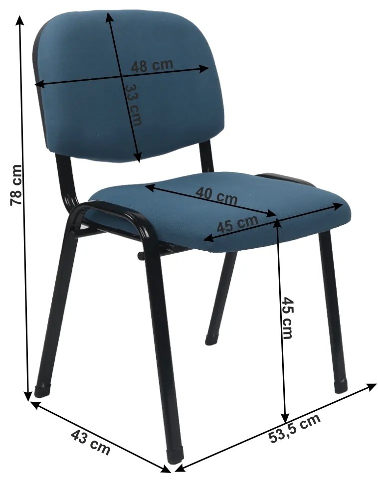 Kancelárska stolička Iso 2 New - tmavomodrá