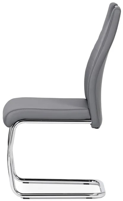 Autronic BONTEC Jedálenská stolička, šedá, ekokoža, DCL-418 GREY Farba: Šedá