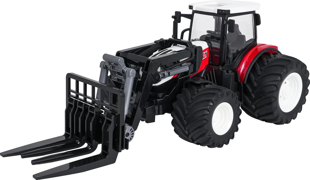 Ramiz Červený RC traktor s prívesom na prepravu zvierat na diaľkové ovládanie