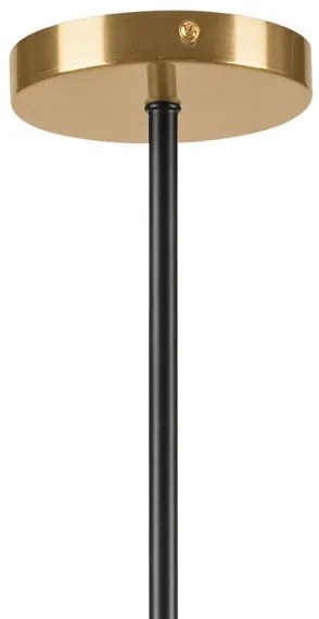 Luster na tyči LILOU 4xE14/5W/230V zlatá/čierna/dymová béžová