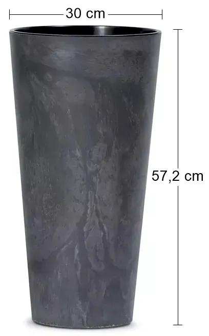 Plastový kvetináč DTUS300E 30 cm - antracit