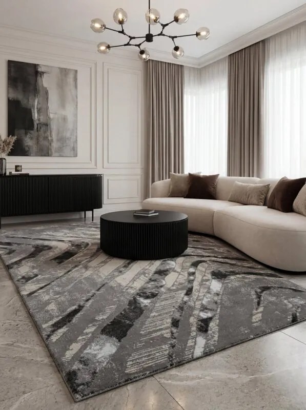 Dekorstudio Koberec do obývačky MONACO4, oceľovosivý Rozmer koberca: 80x150cm