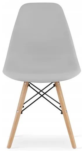 Jedálenská zostava stôl Dub sonoma 80 X 80 cm hnedé nohy + 4 stoličky OSAKA sivé