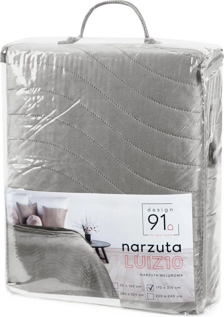 PREHOZ NA POSTEĽ LUIZ10 200X220 CM STRIEBORNÝ