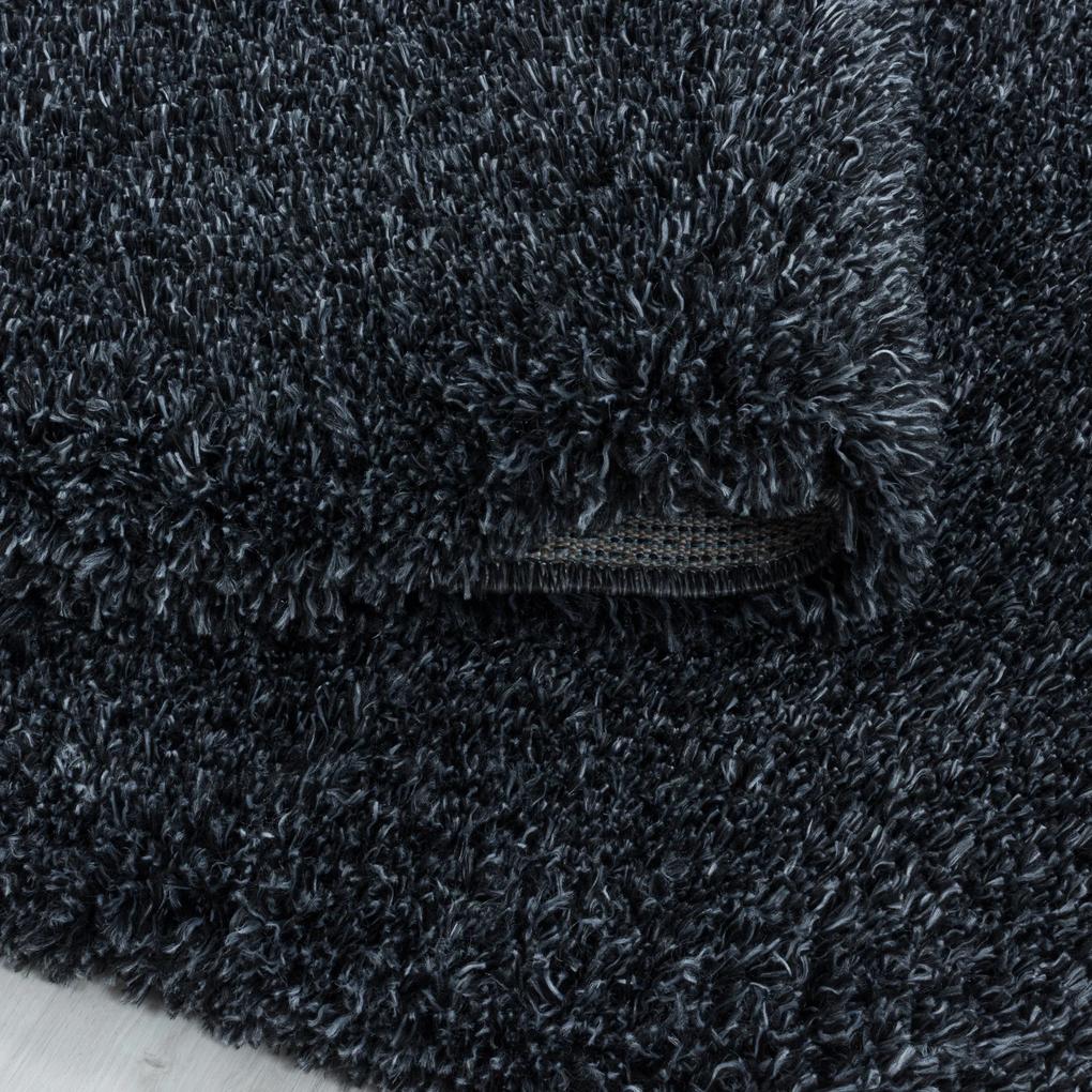 Ayyildiz Kusový koberec FLUFFY 3500, Okrúhly, Antracitová Rozmer koberca: 200 cm KRUH