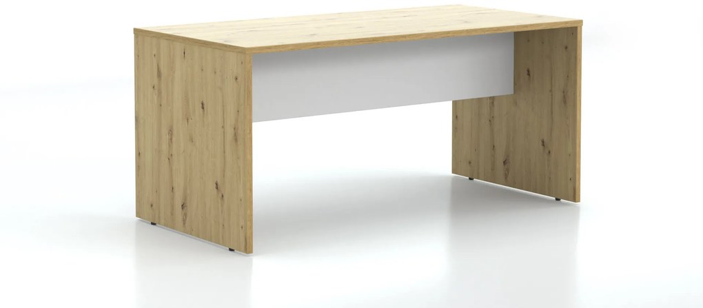 DREVONA Kancelársky stôl LUTZ 160x80 dub artisan + biela