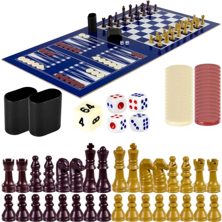GAMESPLANET® 40544 Multifunkčný herný stôl 15 v 1 - tmavo hnedý