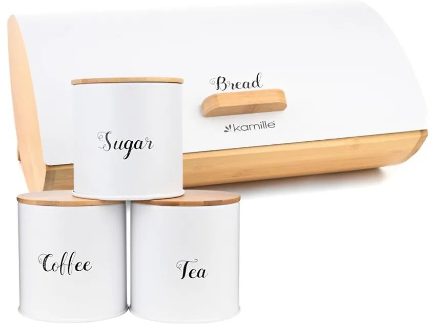 Chlebník 36,5*25*13,3cm + 3 nádoby