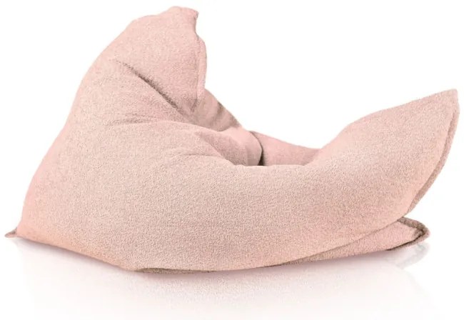 Vankúš na sedenie púdrovo ružový bouclé
