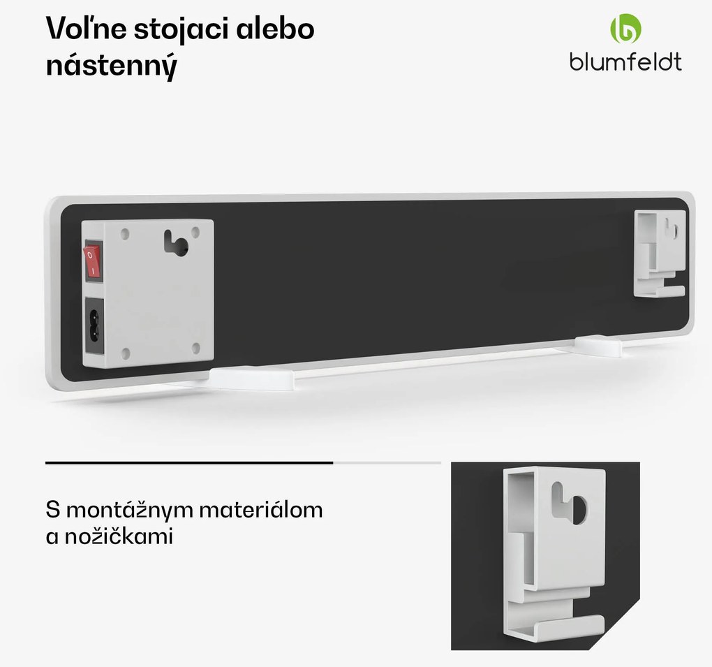 Blumfeldt Infračervený nástenný sušič DryWave, 50 W, suší farby a omietky, možnosť montáže na stenu