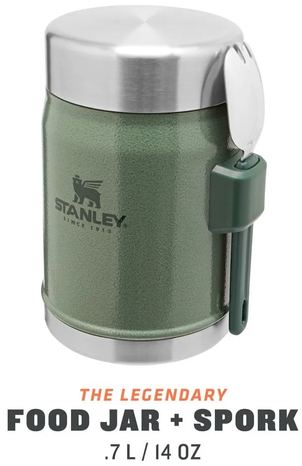 Zelená termoska na jedlo z nehrdzavejúcej ocele 400 ml Legendary Classic Hammer Tone Green – Stanley