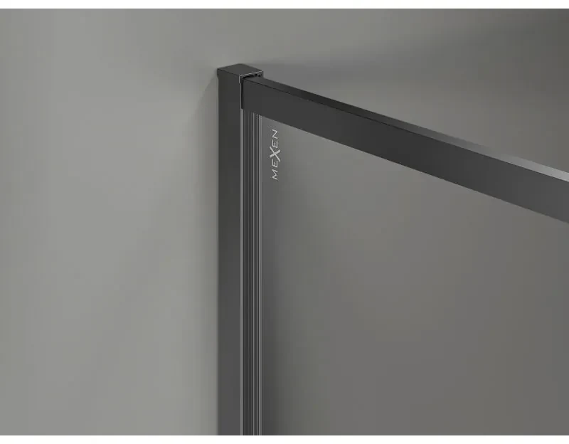 Mexen, Mexen Kioto-XF sprchová stena s rámom 60 x 202 cm, mráz 10 mm, pištoľový kov - 800-060-104-95-30-X