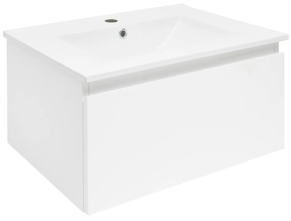 Kúpeľňová skrinka s umývadlom SAT B-Way 59x30x45 cm biely lesk BWAY60WU4
