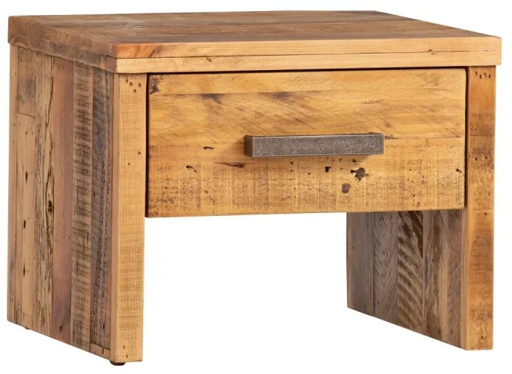 furniture-nabytek.cz - Masívny nočný stolík Albury z recyklovanej borovice, lakovaný, prírodná farba