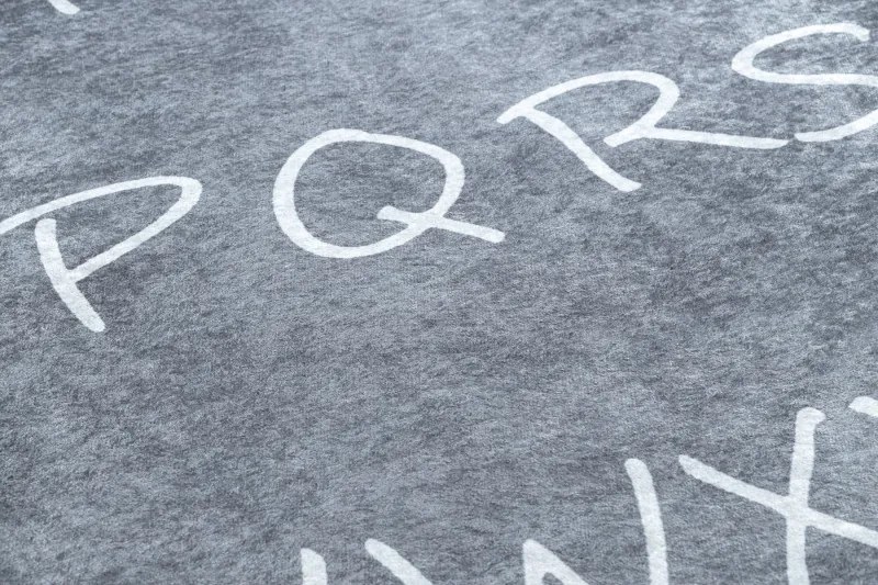 Dywany Łuszczów, Detský kusový koberec Junior 52106.801 Alphabet grey, 160x220, šedá, detská izba