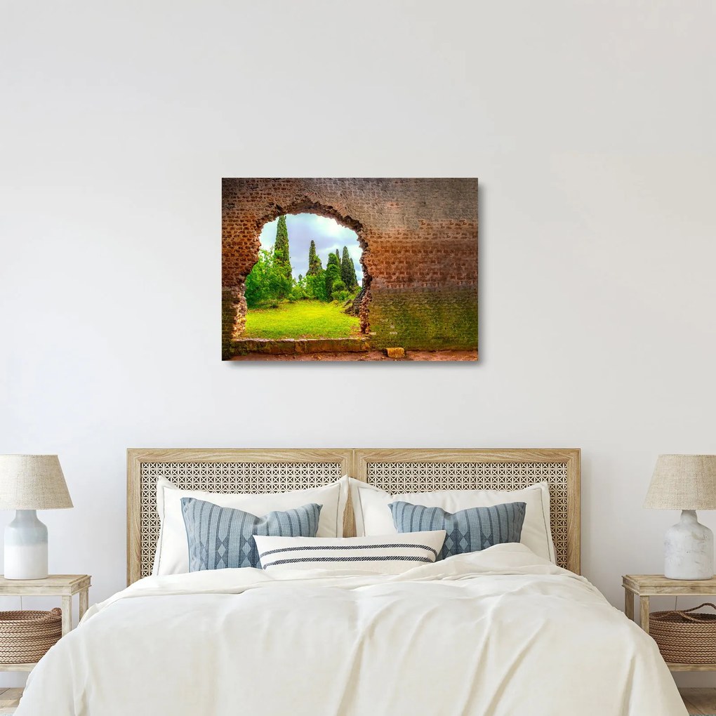 Sklenený obraz - Záhrada Eden (70x50 cm)