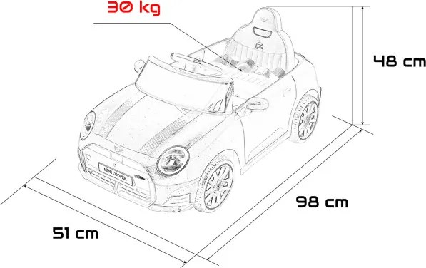 Elektrické autíčko Mini Cooper červené