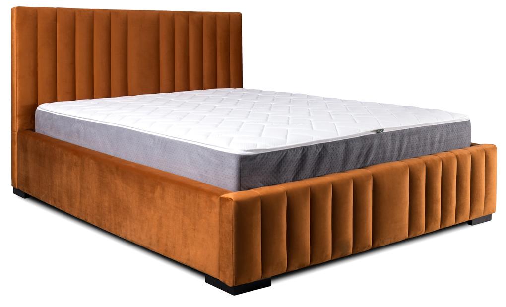 Čalúnená posteľ 180x200 cm Veggie II (medená). Vlastná spoľahlivá doprava až k Vám domov. 1041787