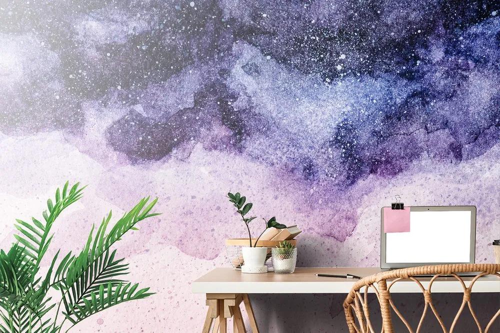 Samolepiaca tapeta abstrakcia oblohy vo fialových odtieňoch