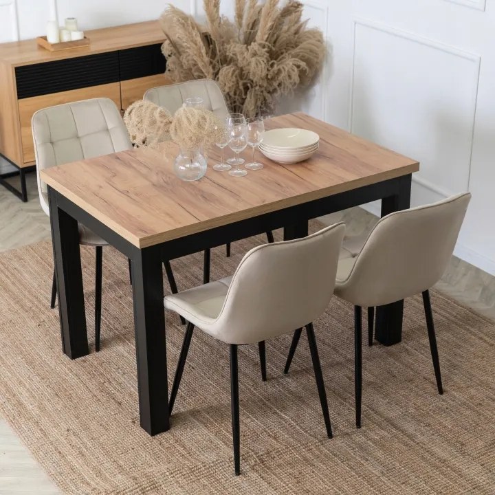 Rozkladací stôl do jedálne dub craft 120 - 160 cm