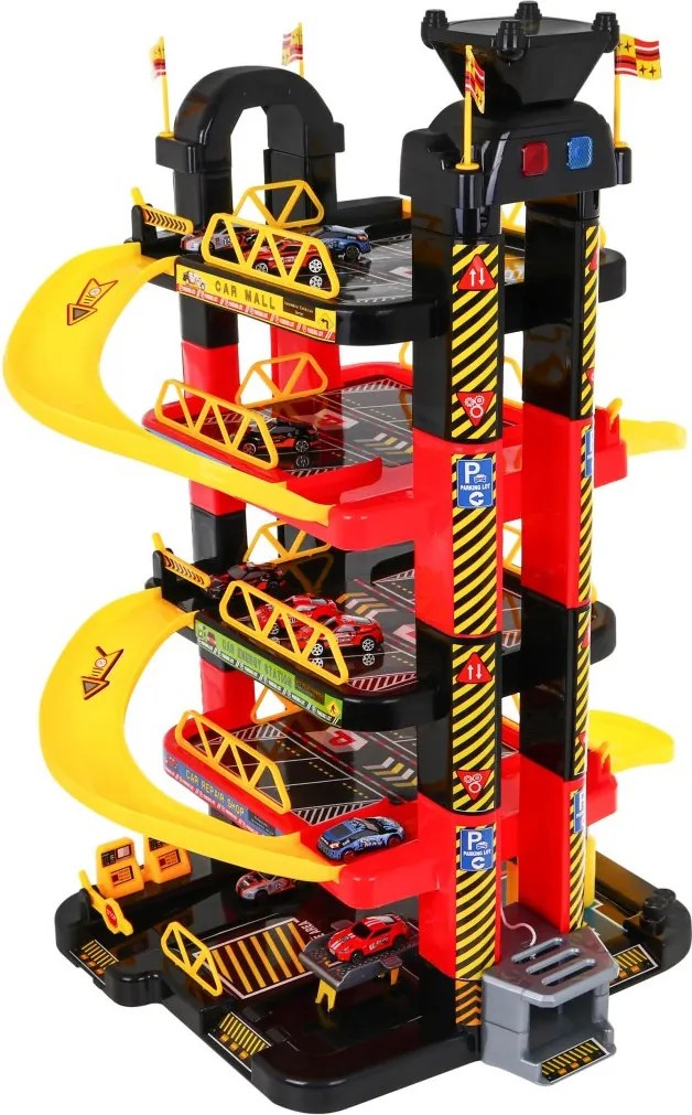 Ramiz 5-úrovňové detské parkovisko 3+ Pohyblivý výťah + 10 autíčok + svetlá
