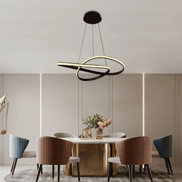 Brilagi - LED Stmievateľný luster na lanku COSMOWAVE LED/70W/230V 3000-6500K hnedá + DO