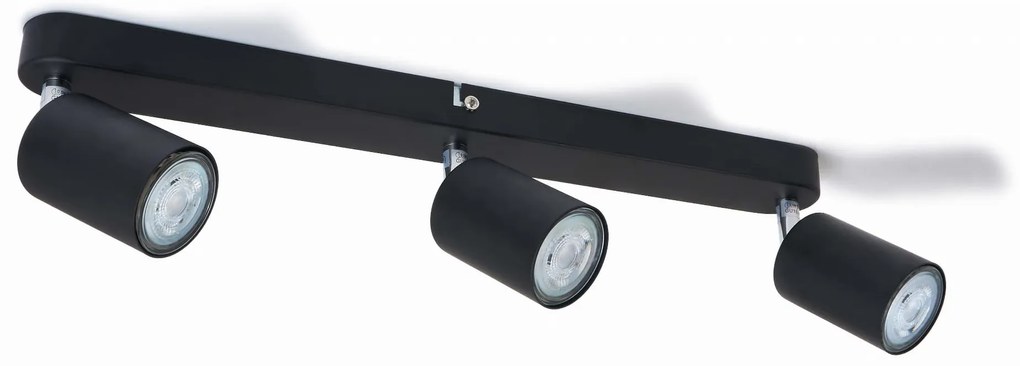 BERGE Stropné bodové svietidlo LED VIKI 3x GU10 čierne