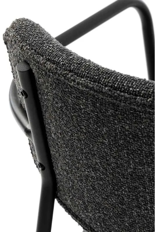 Dizajnová jedálenská stolička Quirinus tmavosivá