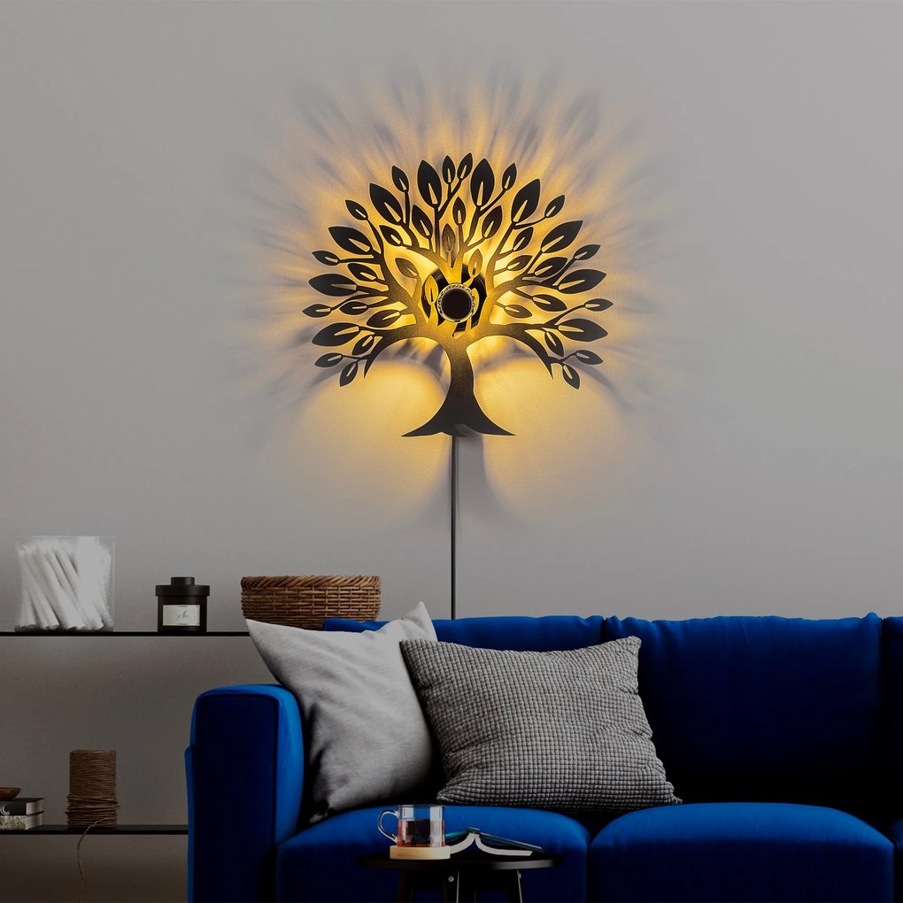 Nástěnná lampa Tree černá