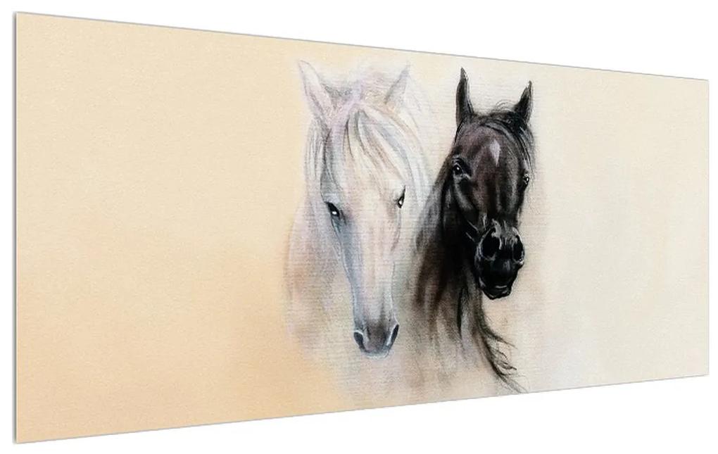 Maľovaný obraz koní (120x50 cm)