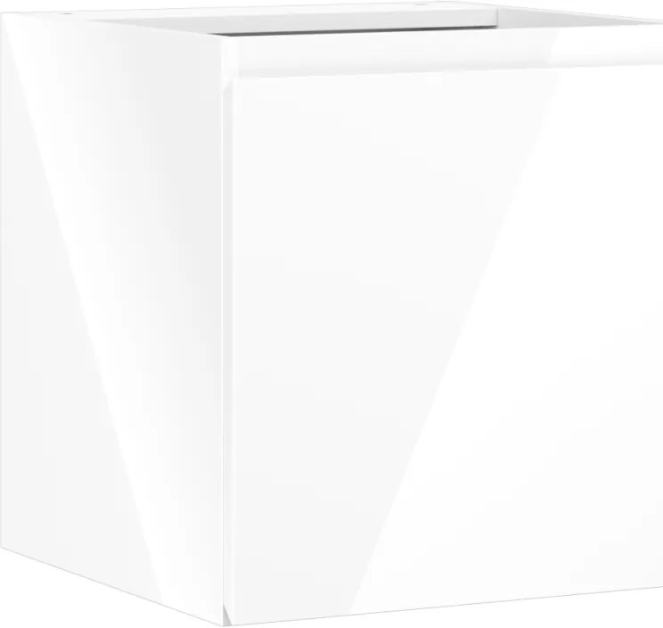 Mexen Orio, kúpeľňová skrinka 45 cm, 1 dvierka, biela lesklá, 91A11-04547-1-BF00