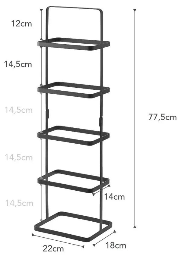 Čierny kovový stojan na topánky Tower Shoe Rack – YAMAZAKI