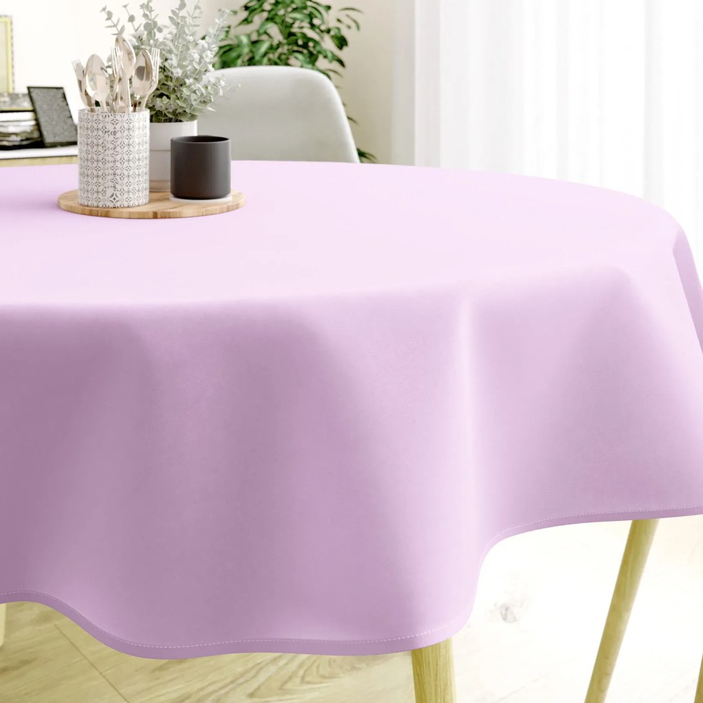 Goldea okrúhly obrus 100% bavlnené plátno - orgovánový Ø 110 cm