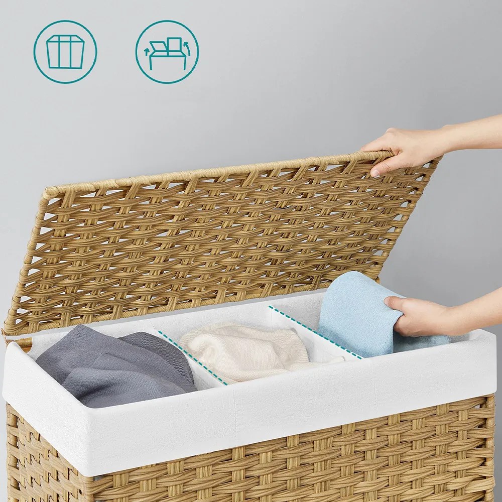 Plastový kôš na bielizeň 66 x 33 x 66 cm