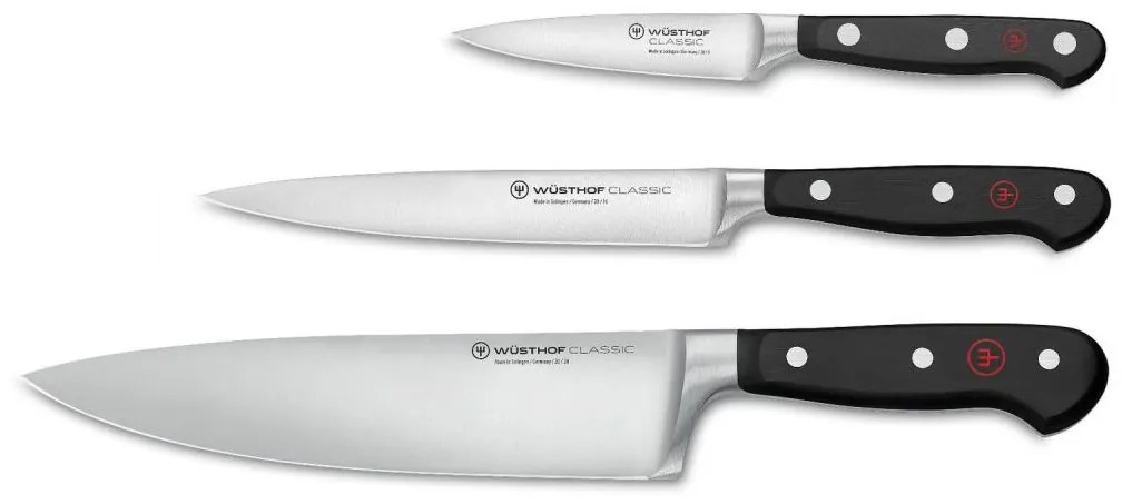Wüsthof Wüsthof - Sada kuchynských nožov CLASSIC 3 ks čierna GG300