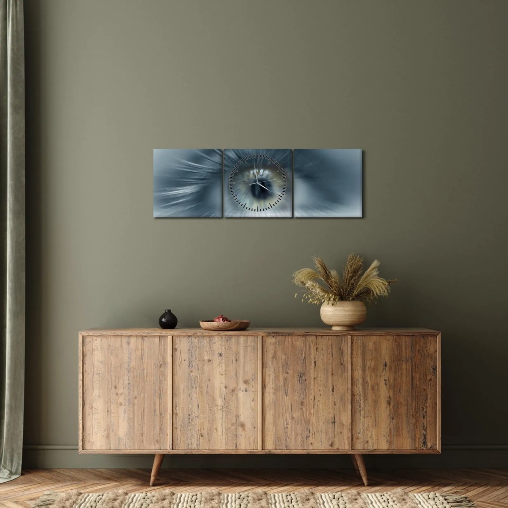 Obraz - Pohľad oka (s hodinami) (90x30 cm)
