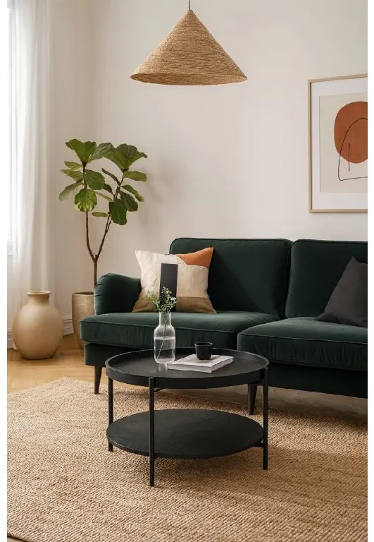 Noela Konferenčný stolík s čiernym rámom BIVIO 40 čierny