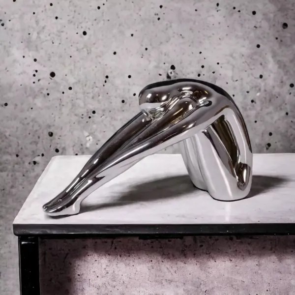 Stolová dekorácia 31x21x17 cm živica/lesklý chróm