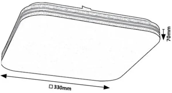 Rabalux 71174 - LED Stropné svietidlo OSCAR LED/18W/230V 4000K 33x33 cm