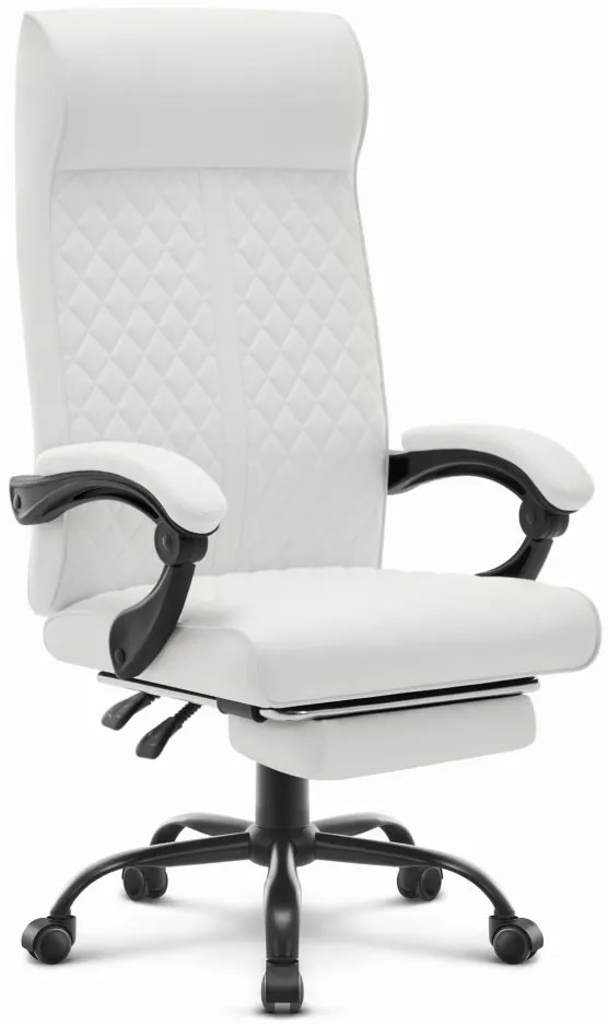 Luxusné kancelárske kreslo HC-1030 biele z ekokože