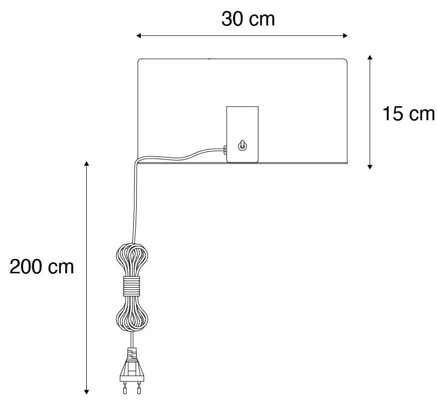 Moderná nástenná lampa čierna magnetická nastaviteľná - Muro