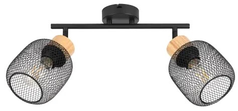 Brilagi - Bodové svietidlo BASKLITE 2xE27/15W/230V kaučukovník/čierna