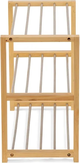 Noela Kovový botník v dekore dreva NEX 3 poschodia