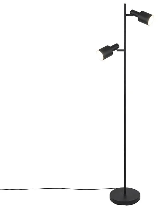 Moderná stojaca lampa čierna 2-svetlo - Stijn
