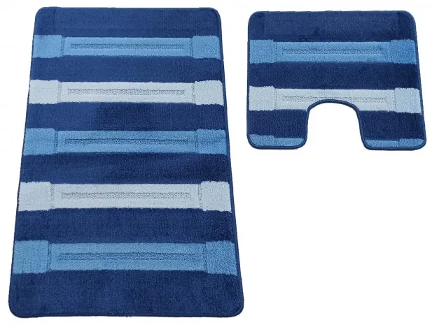 Sada kúpeľňových koberčekov Montana Said XL Dark Blue