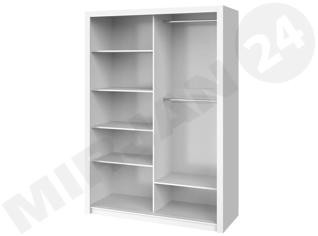 Spálňa Kler IV, Farby: biela / biely + ekokoža soft 017 pik