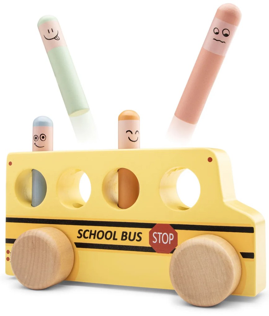 Pop-up - vyskakovacie kolíčky - školský autobus