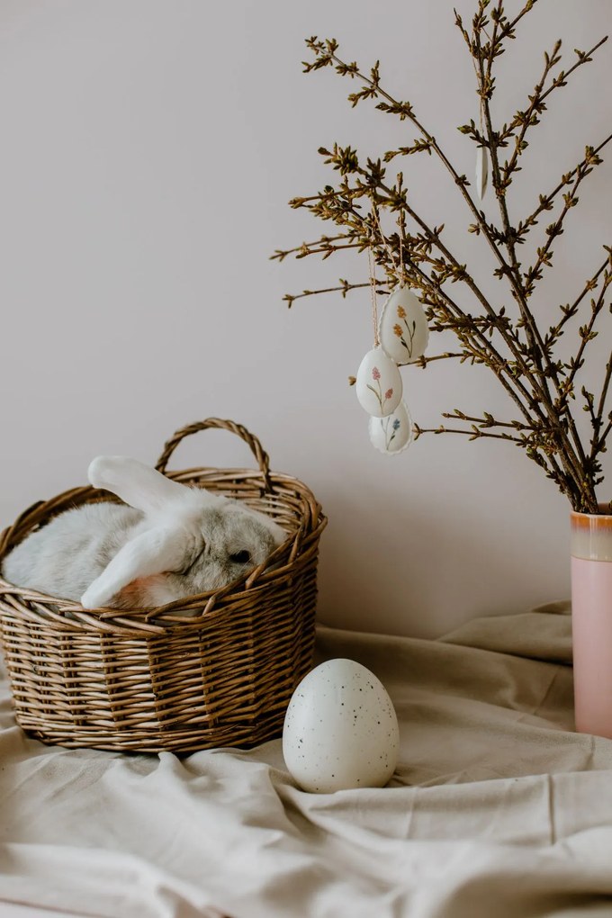 Maileg Veľkonočná dekorácia Egg Metal Rose 6 cm A